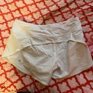 white lululemon shorts